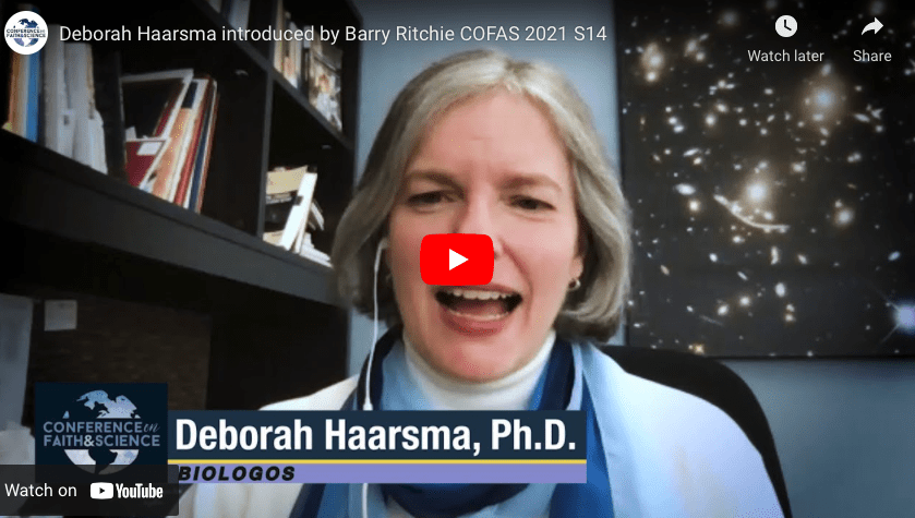 Deborah Haarsma introduced by Barry Ritchie COFAS 2021