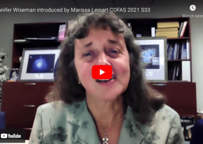 Jennifer Wiseman introduced by Marissa Leinart COFAS 2021
